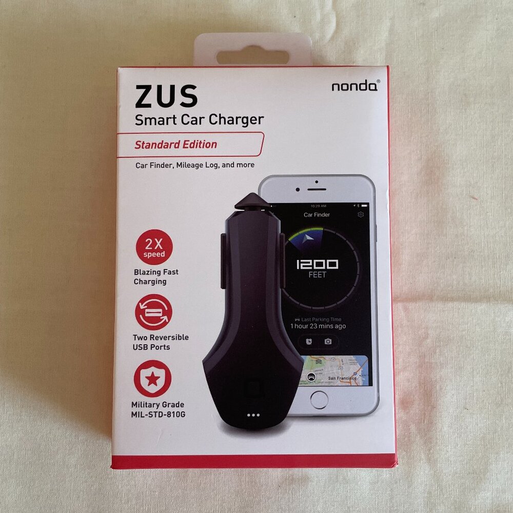 NIB Nonda ZUS Smart Car Charger with Location Enabled App